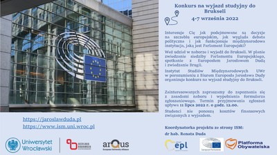 image: Konkurs na wyjazd studyjny do
Brukseli 4-7 września 2022 





