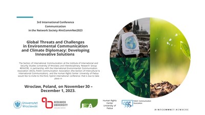 image: Globalne zagrożenia i wyzwania w komunikacji środowiskowej i dyplomacji klimatycznej - konferencja Zakładu Komunikowania Międzynarodowego