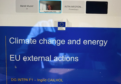image: Wizyta online w Komisji Europejskiej - INTPA F1- Climate Change and Sustainable Energy; Nuclear Safety